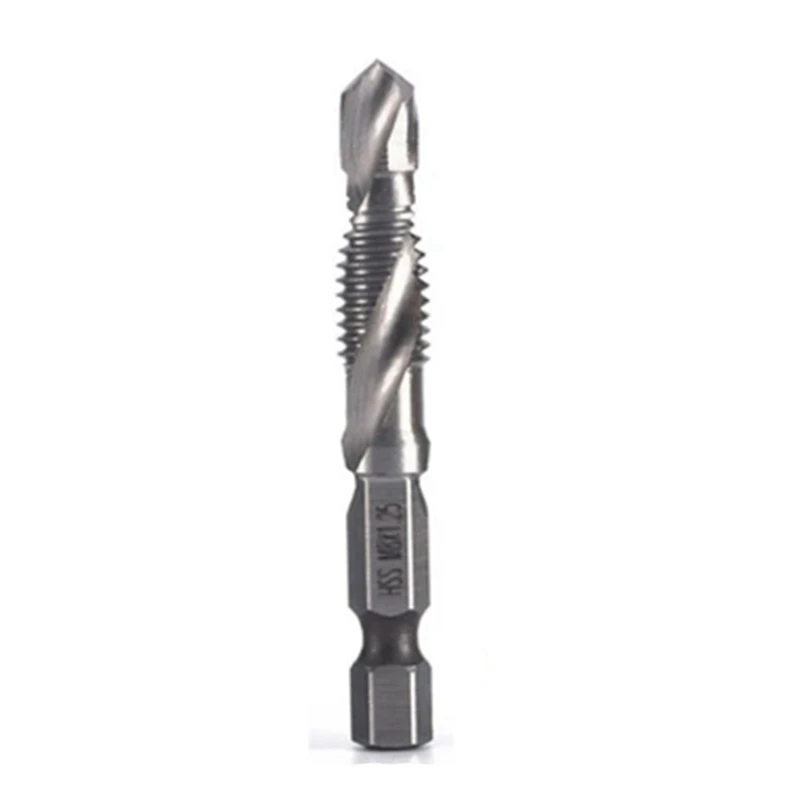 M8X1.25Mm High-Speed Steel 4341 Titanium Plated Composite Tap Drill And Tap Integrated Machine Tap Open And Chamfer Tool