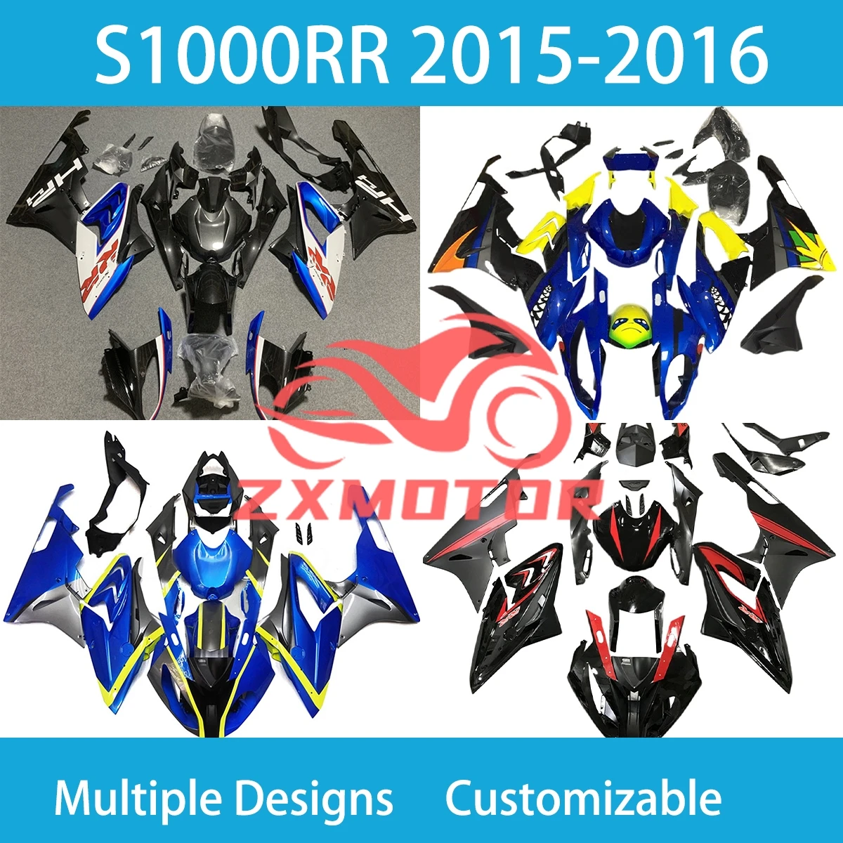 

Motorcycle Full Body Parts Fairing Kit S 1000RR 2015 2016 ABS Fairings Panel Set Bodywork for BMW S1000RR 15 16 ZXMT