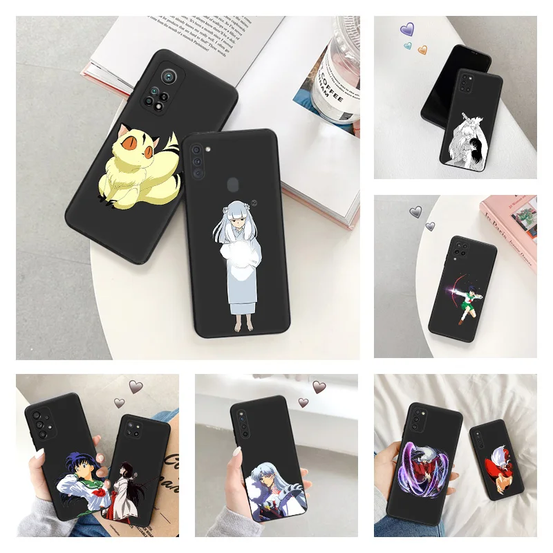 Phone Case for Samsung A40 A51 A52 A53 A54 A71 A72 A73 A74 A41 A42 A31 A32 A33 A34 A50 Inuyasha Sesshoumaru Black Silicone Cover