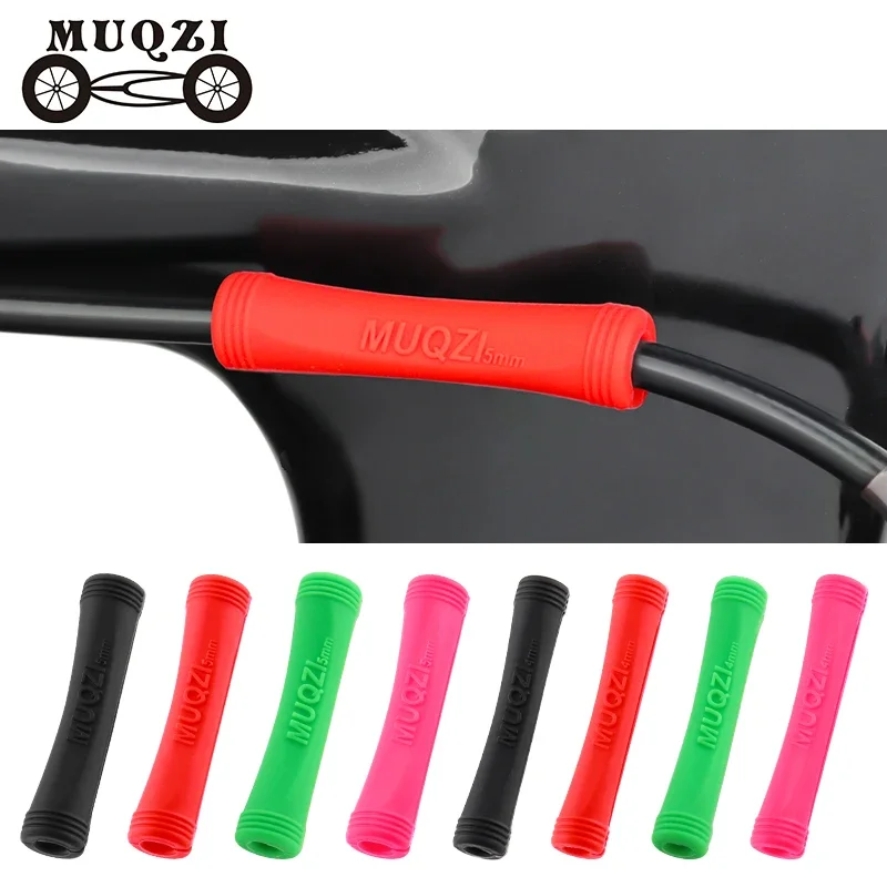 MUQZI 4/8pcs Bike Cable Protector Sleeve, Universal Durable Brake Shift Line Cover for MTB Road Fixed Gear Bicycles