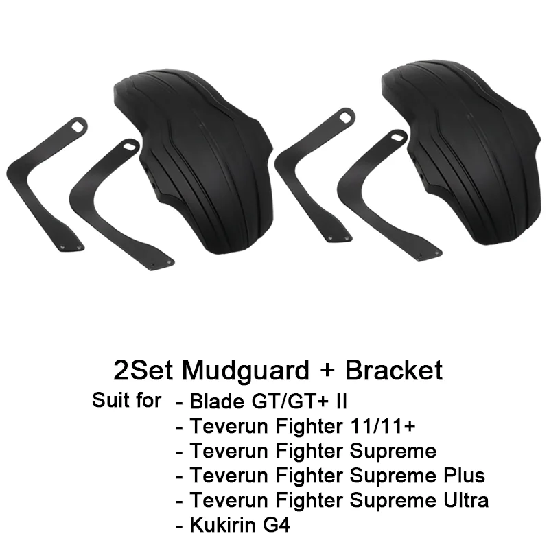 Origineel Teverun spatbord voor Teverun Fighter 11/11+/Supreme/Supreme Plus/Supreme Ultra, Blade Gt Ii, Kukirin G4/G2 Max elektrische scooter, voor- en achterkant met beugel en spatbescherming.