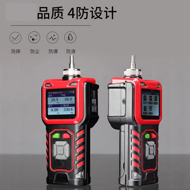 Portable VOC detector Volatile organic compound alarm instrument at exhaust gas discharge port of the painting house