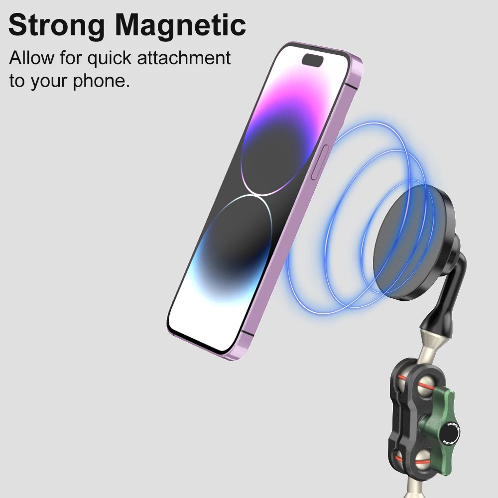 360° Magnetic Mobile Phone Holder for iPhone Samsung Smartphone Tripod Mount Adapter for MagSafe Case Phone Stand Accessories