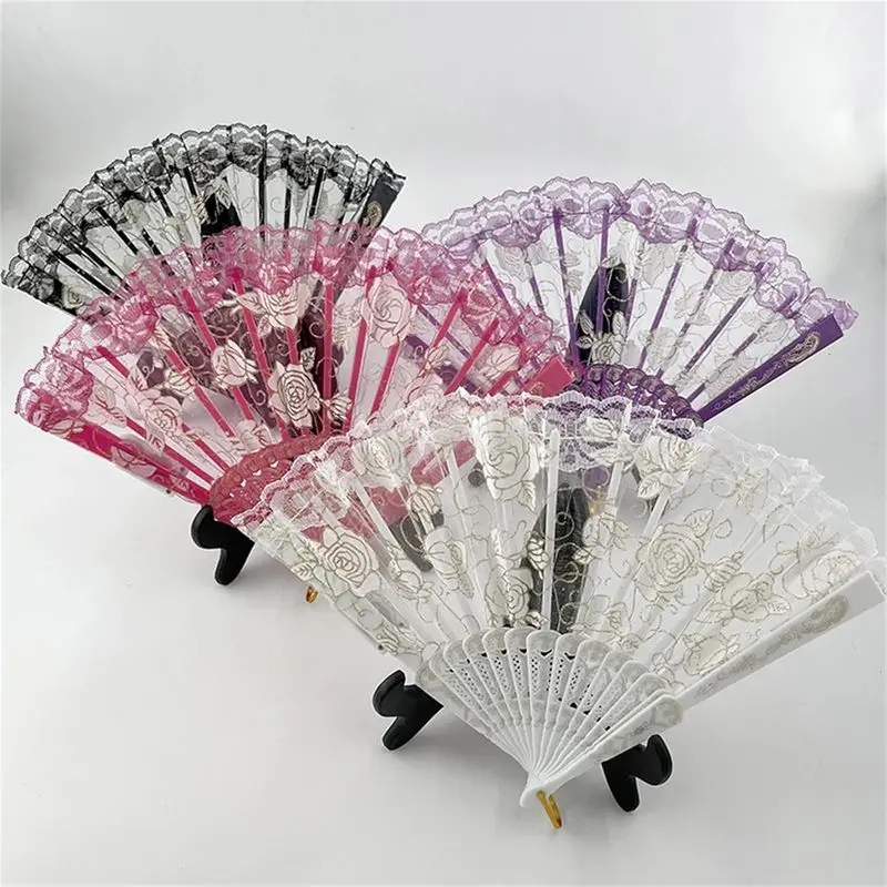 LED Luminous Chinese Retro Handheld Fan, Glowing Foldable Hand Fan for Wedding, Party & Stage Dance Performance Props
