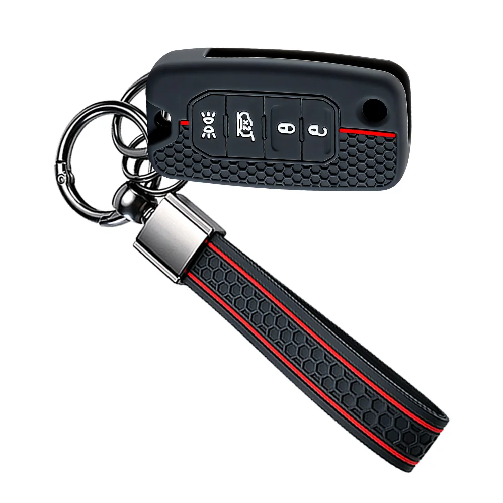 Soft Key Holder With Keychain For Jeep Cherokee Compass Renegade Grand Commander For Dodge Journey Challenger JCUV Non Slip