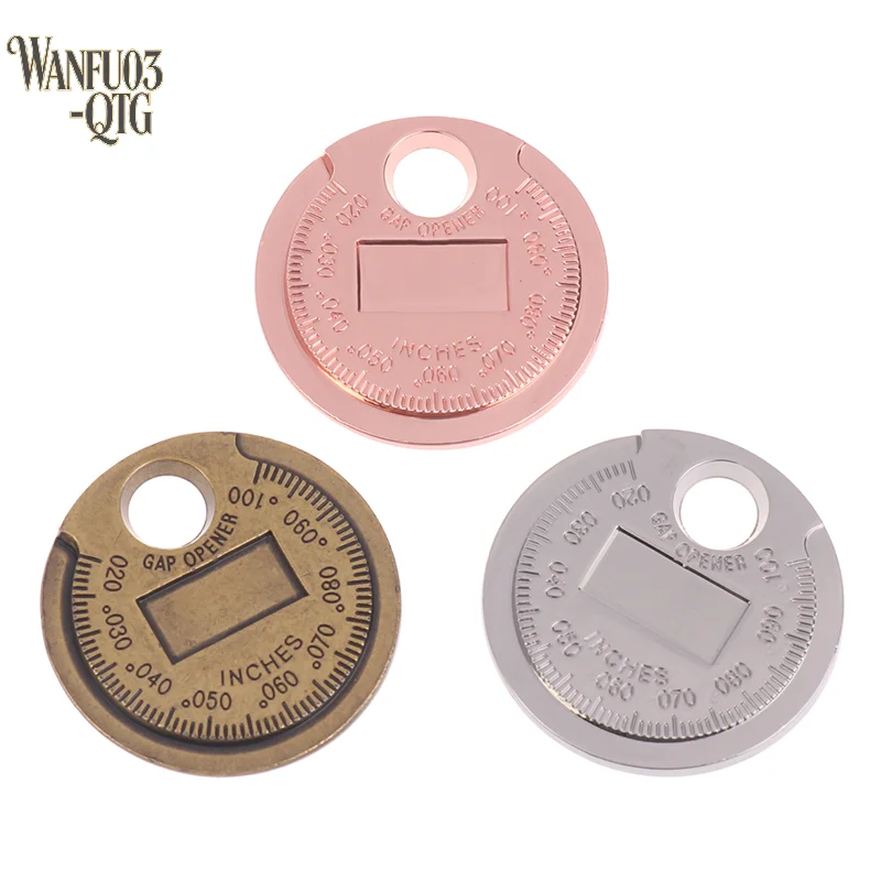 

1Pcs Coin- Type 0.6-2.4mm 0.02-0.10 Inch Spark Plug Gauge Measurement Tool Range Spark Plug Gage Caliber Measuring Tool