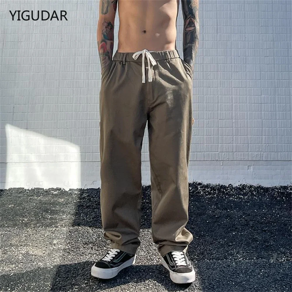 

2025 New High Street Wash Embroidery Hip Hop Black Jeans Men's Loose Straight Tube American Hiphop Side Zipper Floor Pants