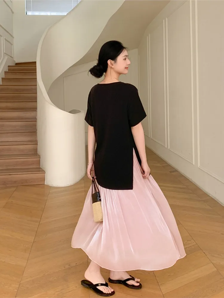 

Flowing Light · Maternity Wear Set with Irregular T-shirt Skirt