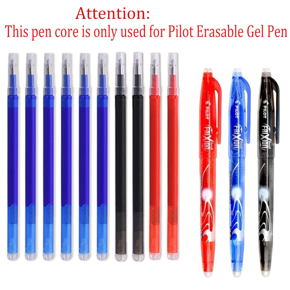 50 Pcs/Set 0.7mm Erasable Pen Refill Rod Magic Erasable Gel Pen Blue Black Ink 8 Color Office Stationery Writing Supplies