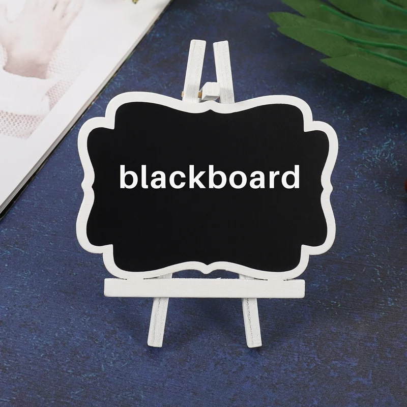 10Pcs Mini Chalkboards Wooden Small Chalkboard Signs With Easel Stand, Easel Chalkboards For Wedding Decorations, Birthday Party