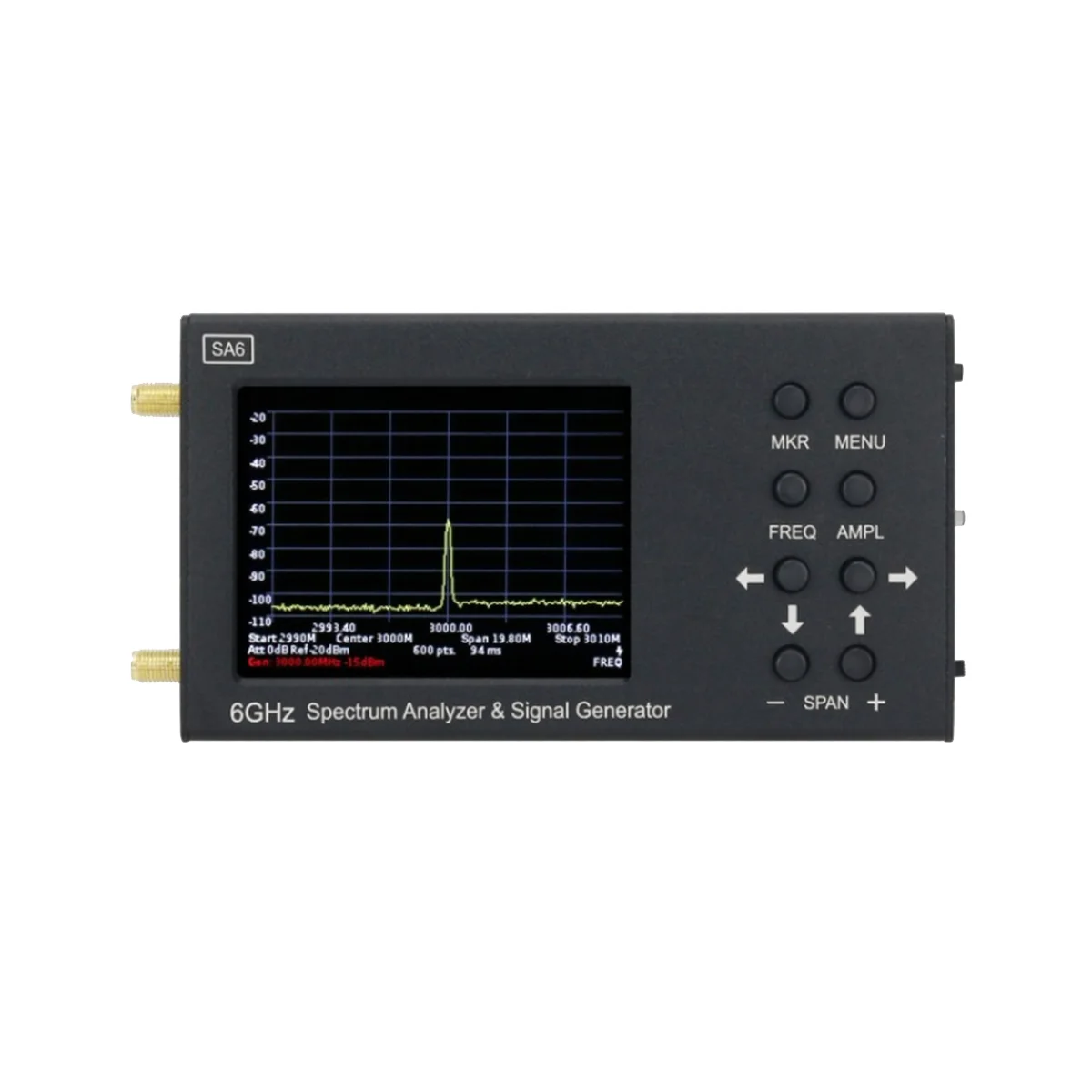 Imagem -02 - Analisador Handheld Portátil do Espectro Verificador sem Fio do Gerador do Sinal 6ghz 3.2 Tela Táctil 356200mhz Sa6