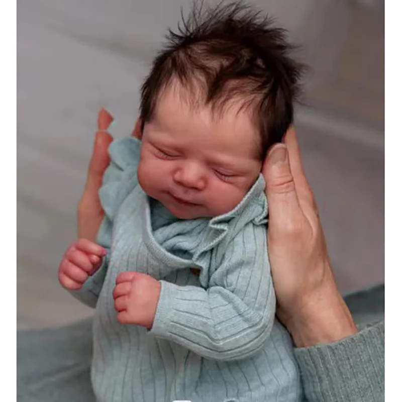 48cm Reborn Baby Dolls Pascale WIth Rooted Hair Same As Picture Lifelike Soft Touch 3D Skin Visible Veins