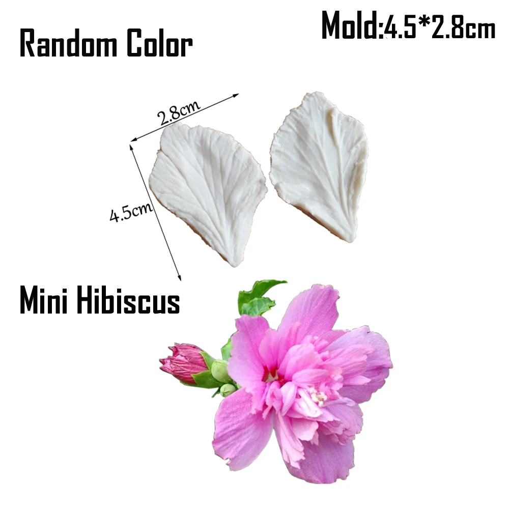 Kinds of Flowers Leaf Petal Chocolate Wedding Cake Decorating Tools Silicone Mold Dessert Decorators Clay Sugarcraft Mould M2090