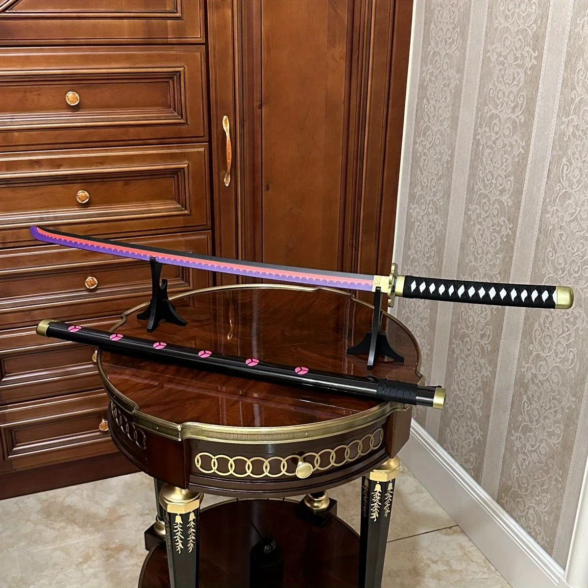 39.3inch Roronoa Zoro Wooden Katana Sword Japanese Katana Sabre Original Samurai Sabre Ninja Knife Cosplay Accessories Prop Toy