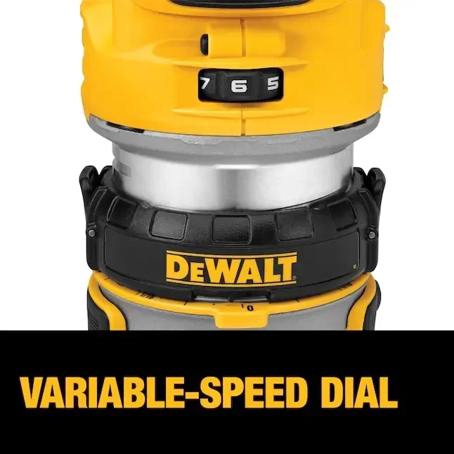 DEWALT DCW600 Brushless Cordless Router Electric Trimmer Depth Adjusting 20V Lithium Power Tools Woodworking Slotting Trimming