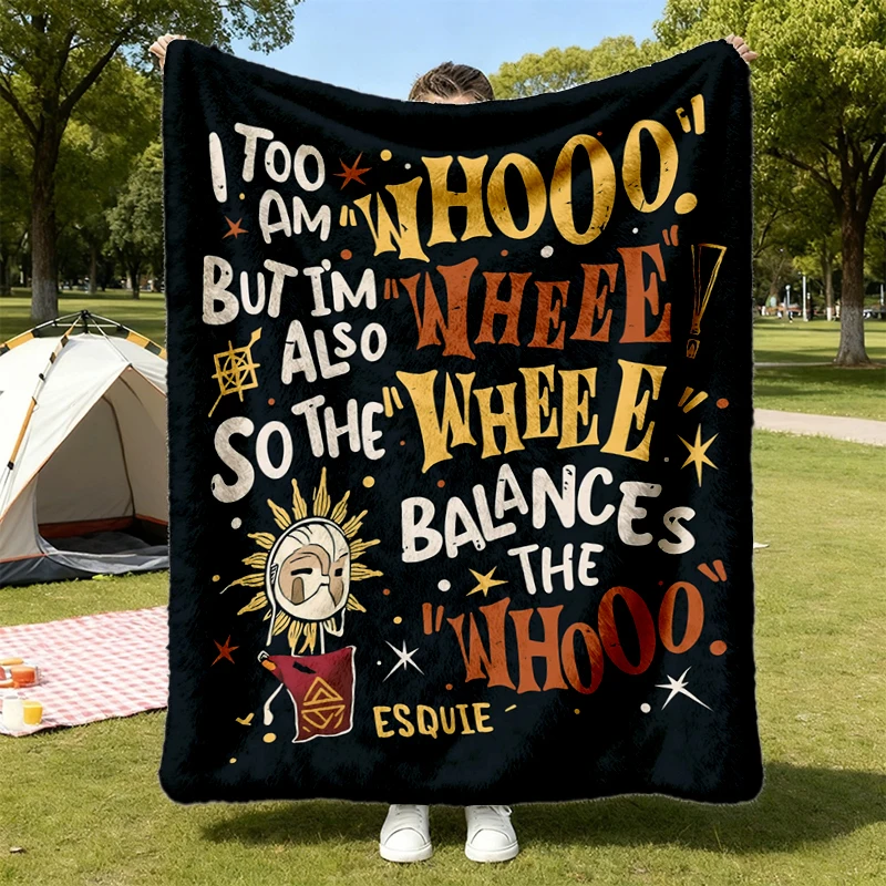 Esquie Clair Obscur Expedition 33 Flannel Blanket , Funny Game Flannel Throw, Expedition 33 Cozy