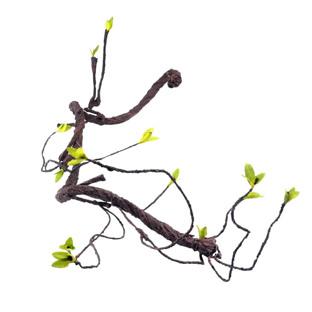 

Simulation Tree Branch for Pet Lizard Rattan Bend Plants Spider Artificial Vine Reptile