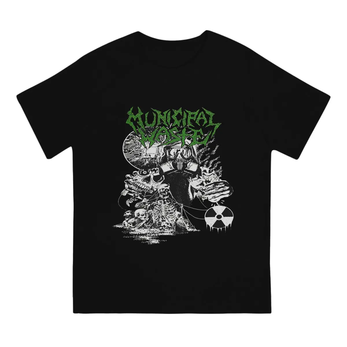 Municipal Waste Creative TShirt for Men Rock Music Round Collar Pure Cotton T Shirt Distinctive Gift Clothes Tops