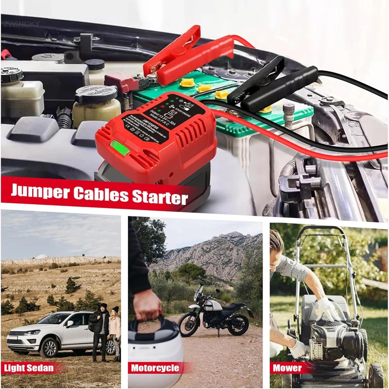 for Milwaukee 18V Lithium Battery Jumper Cables Car Igniter charger 11AWG Cable Jump Starting Adapter Auto Booster Cable Starter