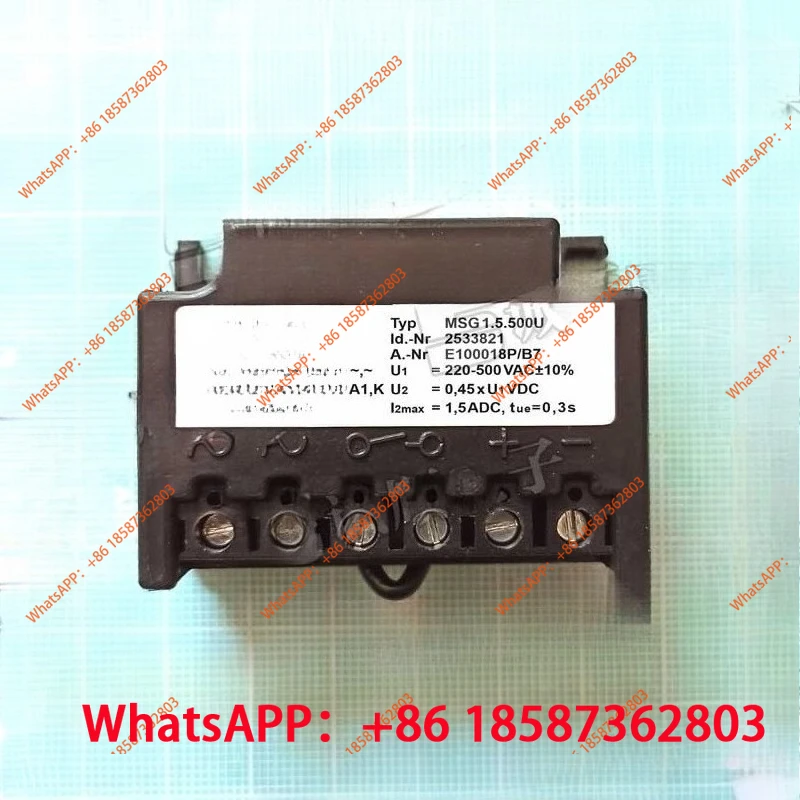 Typ MSG 1.5.500 U ID.-Nr 2533821 Rectifier, Quality Assurance