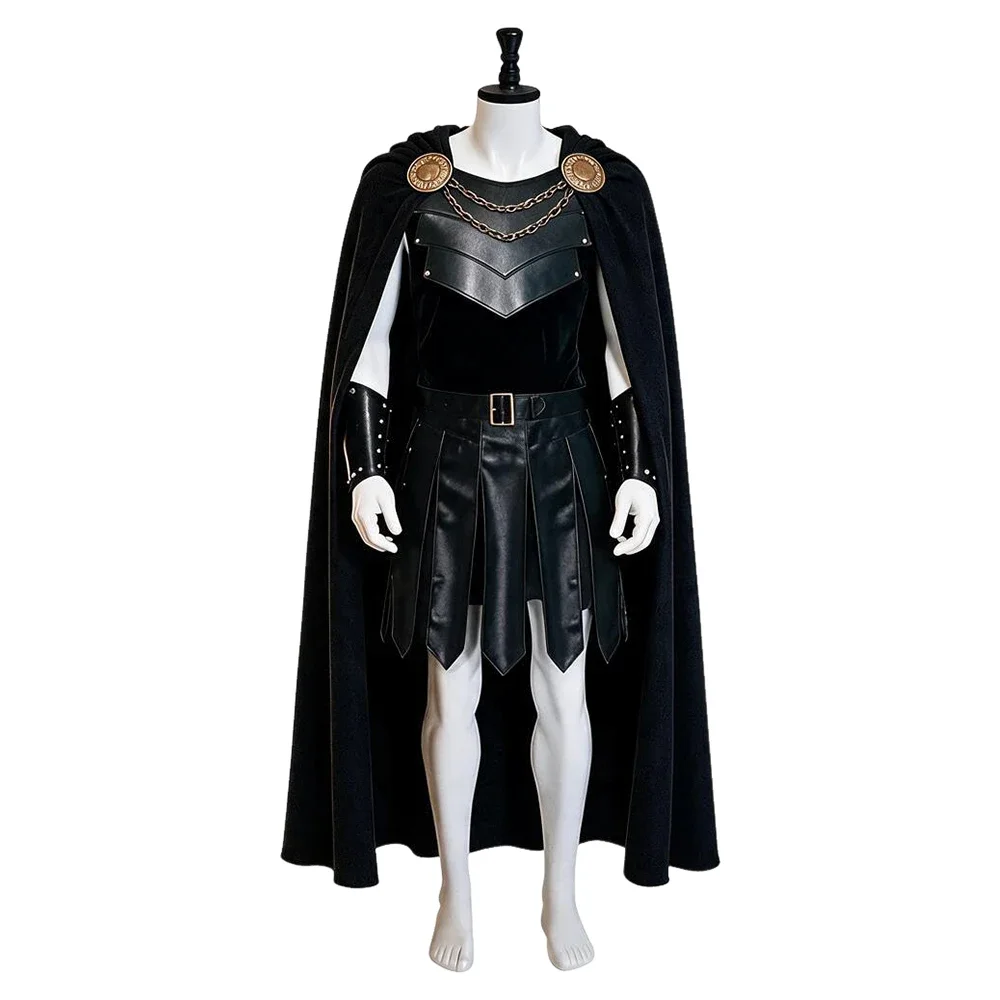 The Odyssey Agamemnon Cosplay Costume Adult Men Greek Roman Warrior Knight Outfit with Cloak Halloween Carnival Roleplay Suit view 3