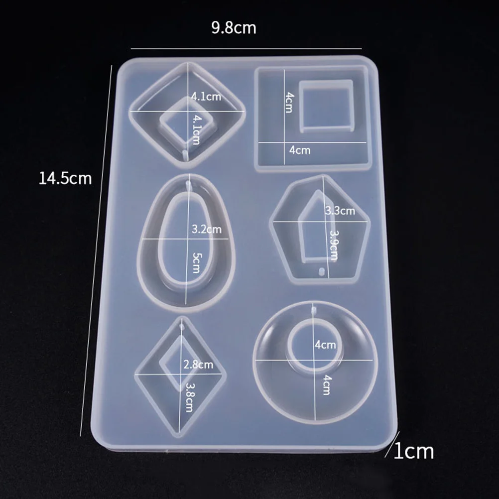 1 قطعة DIY صنع المجوهرات كريستال الايبوكسي قطرة قالب من السيليكون غير لاصق سهلة التنظيف قابلة لإعادة الاستخدام قلادة قلادة القرط الأبيض #4