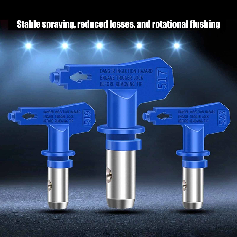 Blue Airless Paint Nozzles 211 313 315 415 417 515 517 523 623 For Airless Spraying Machine Tips And Paint Sprayer Machine Parts