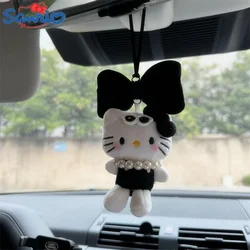 Kawaii Sanrio Hello Kitty Car Pendant Keychain Anime Black Kitty Women Doll Bags Keyring Cute Children Keychians Christmas Gifts