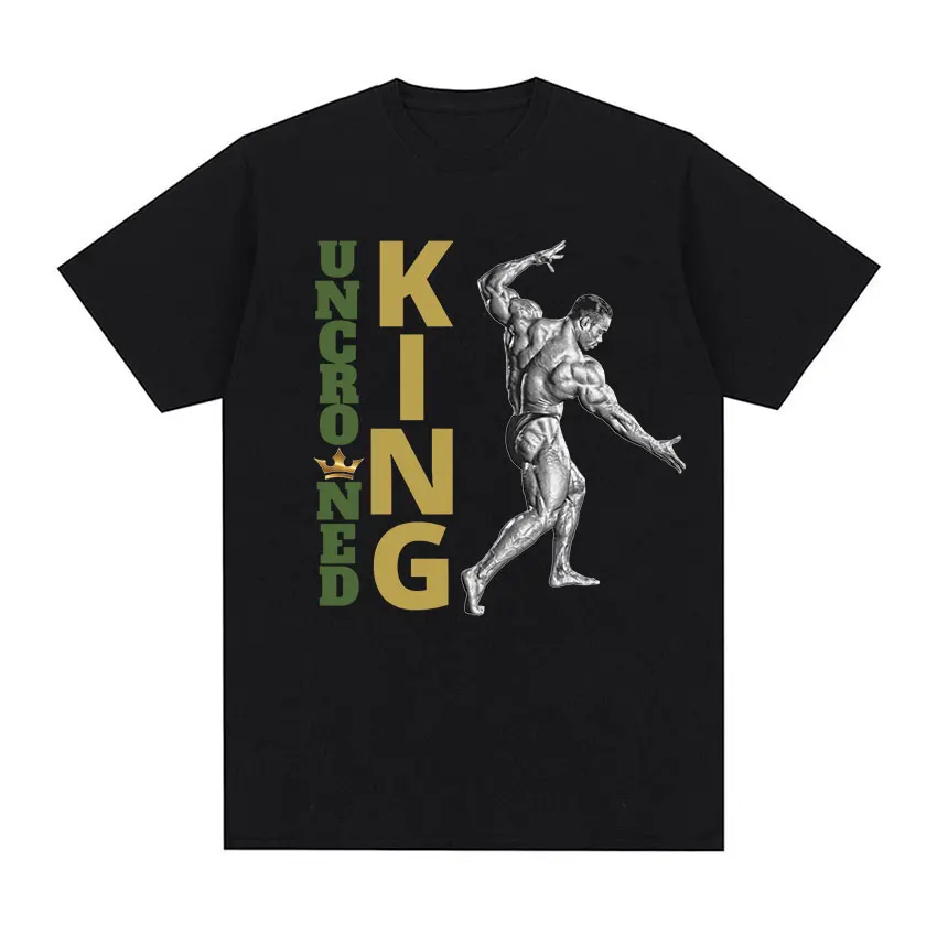 Uncrowned King Kevin Levrone Funny Graphic T Shirt Gym Bodybuilder Tops Clothing T-shirt Men Fashion Retro Oversized Cotton Tees