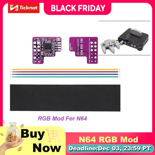 Imagen 1 del producto Chip Mod RGB para consola de juegos N64 NTSC, Kit Mod RGB para accesorio Nintendo 64