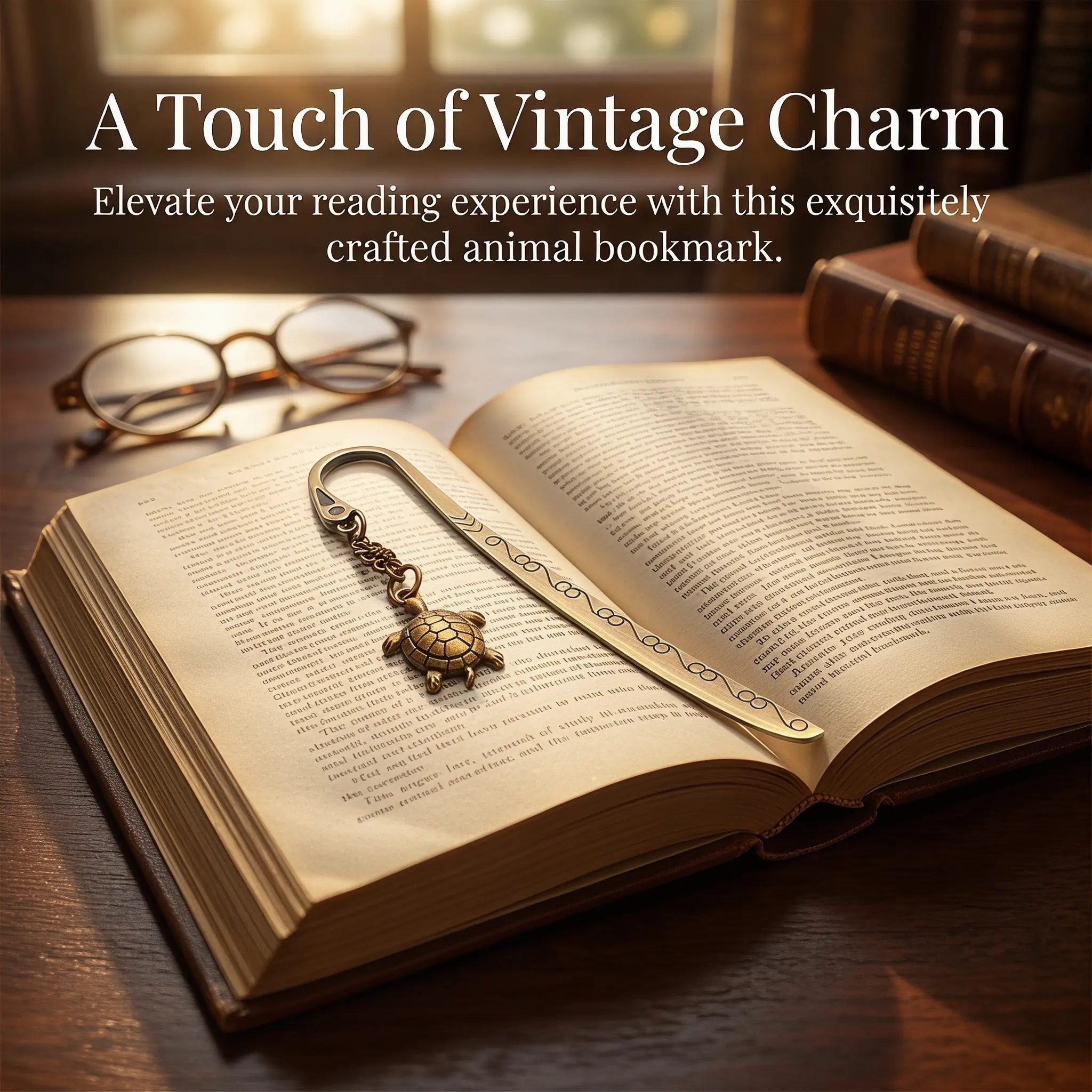 1Pcs Little Turtle Pendant Bookmark Premium Metal Vintage Design Elegant Decorative Bookmark for Book Lovers Notebooks Calendars