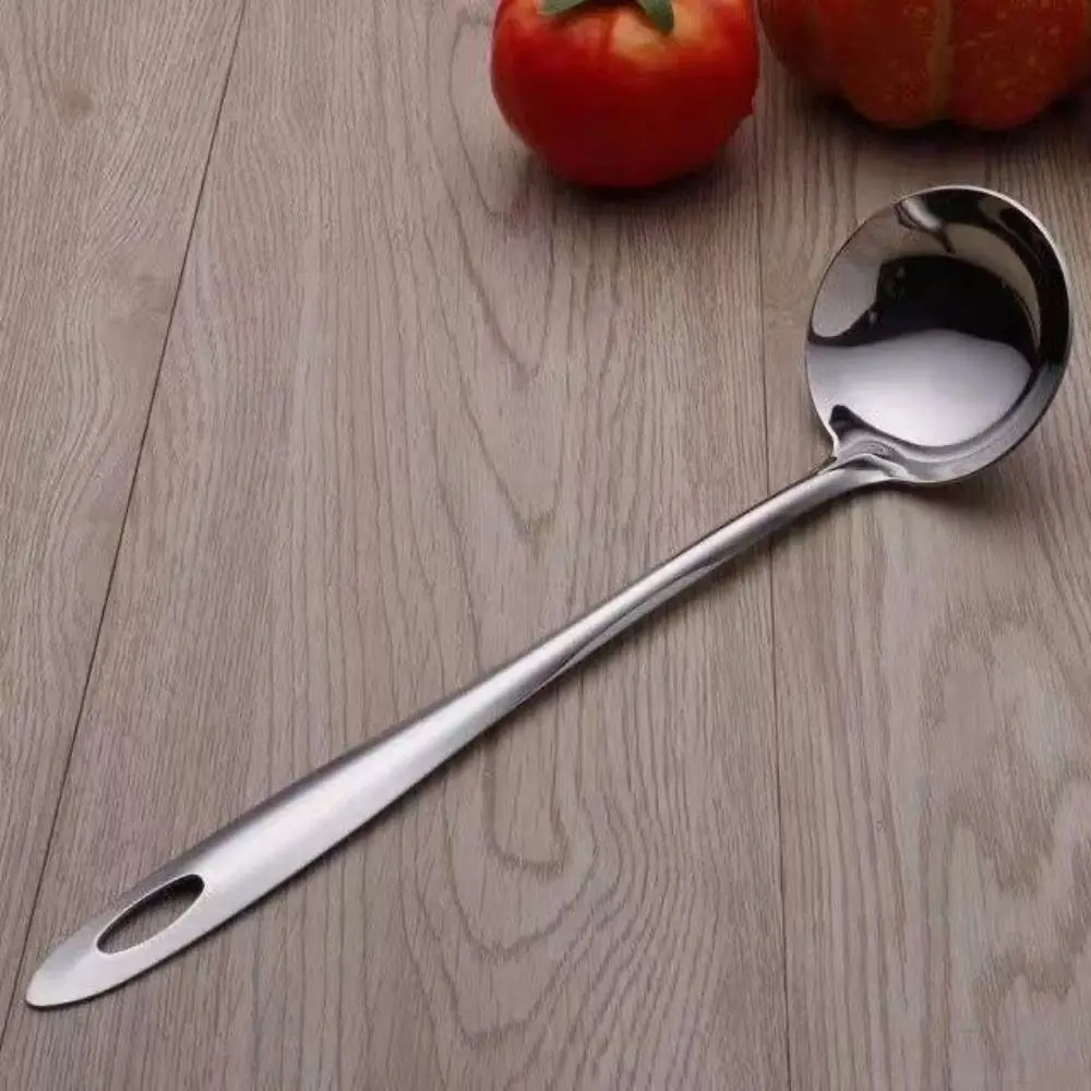 New Heat-resistant Hot Pot Ladle Hot Pot Spoon Stainless Steel Thickened Hotpot Ladle Set 25.5/27cm itchen Soup Serving Spoon