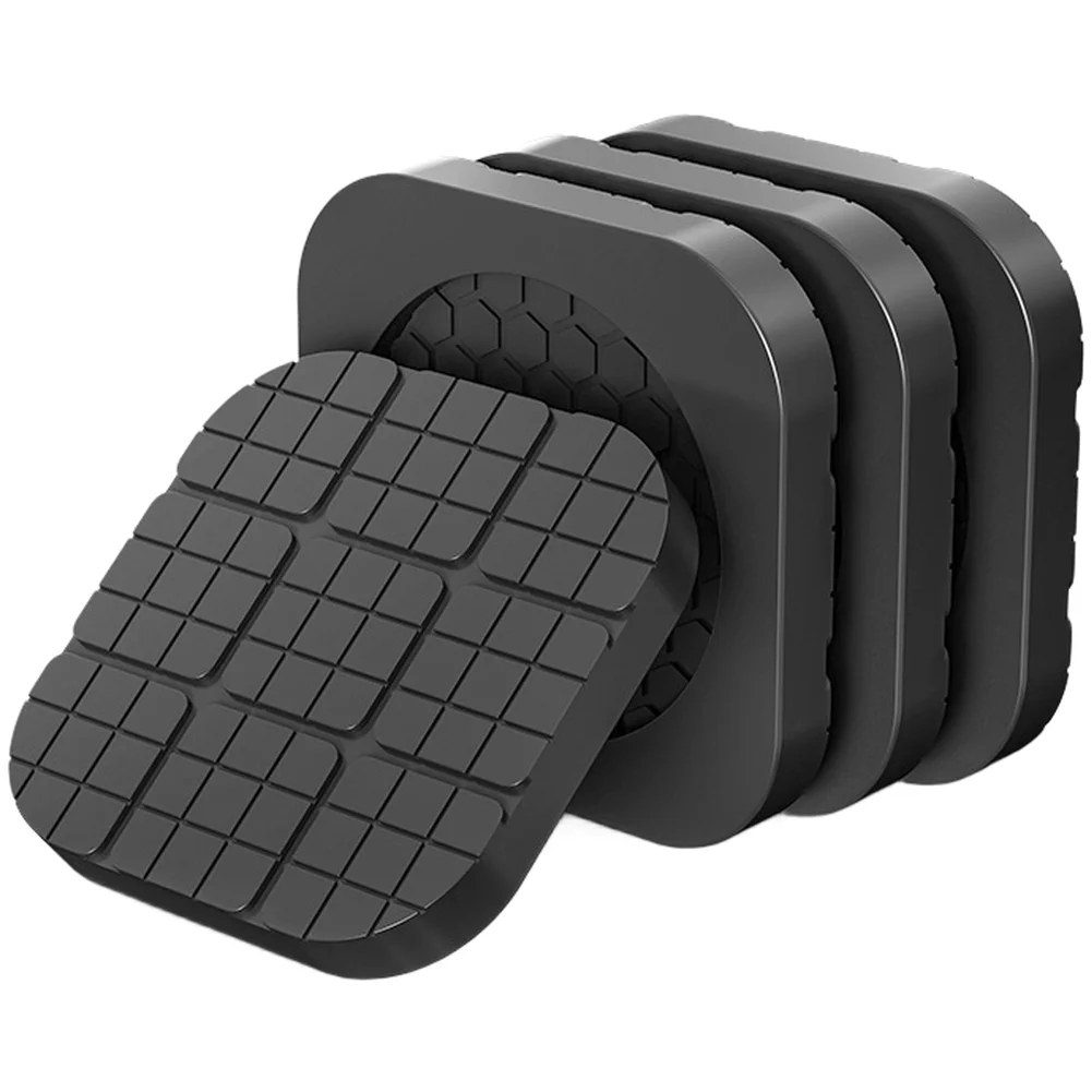 Washing Machine Support Pads 4 Pack Silicone Non-Slip Mats Featuring 19 Suction Cups and Vibration Dampening Design