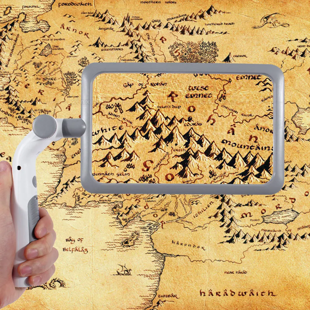 

Handheld Desktop Multifunctional LED Magnifier Adjustable Light Reading Seniors Books Crafts Detailed Work Portable