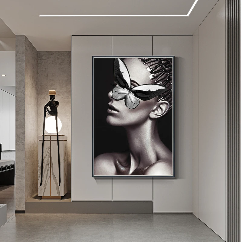 Modern Home Decoration Abstract Portrait Inkjet Poster Women Art Paintings Canvas Wall Picture