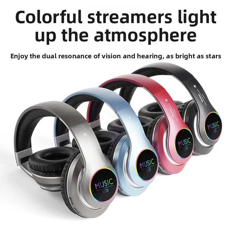 

Новые спортивные наушники с креплением на голову 5.0LED красочные беспроводные Bluetooth-наушники