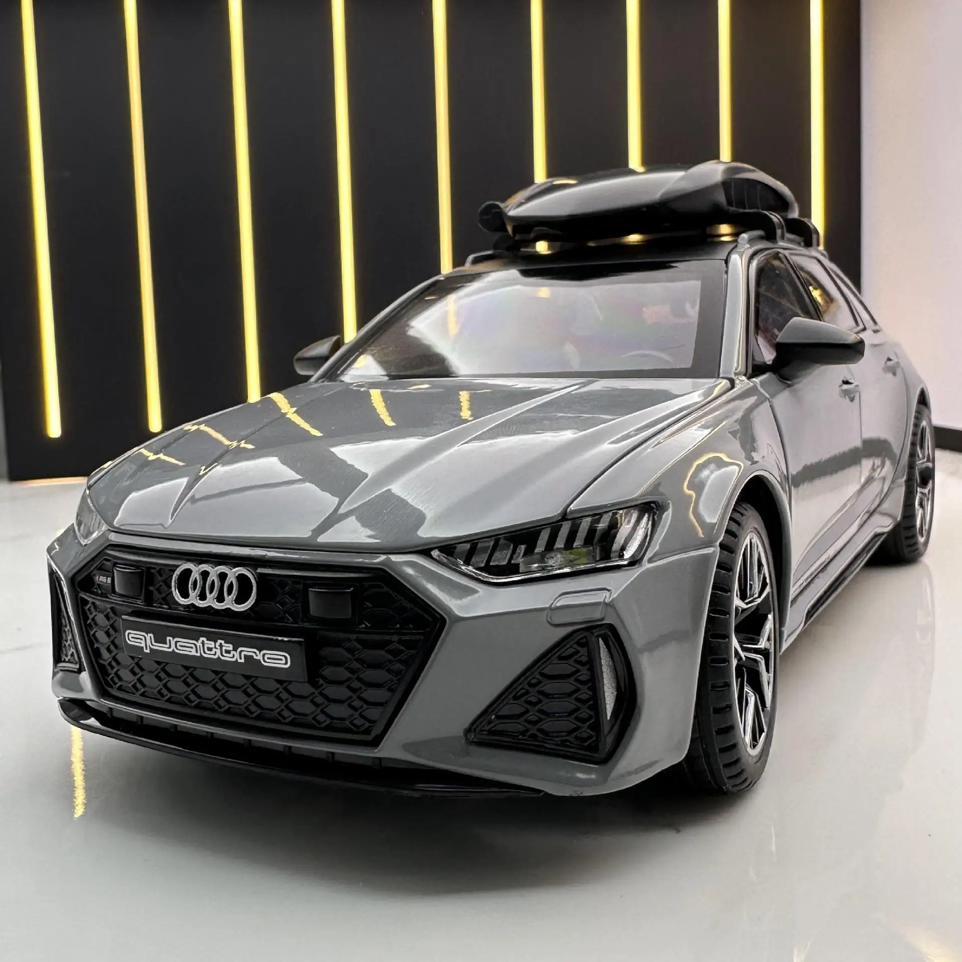 

1:24 Audi RS6 Station Wagon Model Car Alloy Vehicle Diecast Metal Toys Car Collection Simulation Sound Light Gifts For Kids