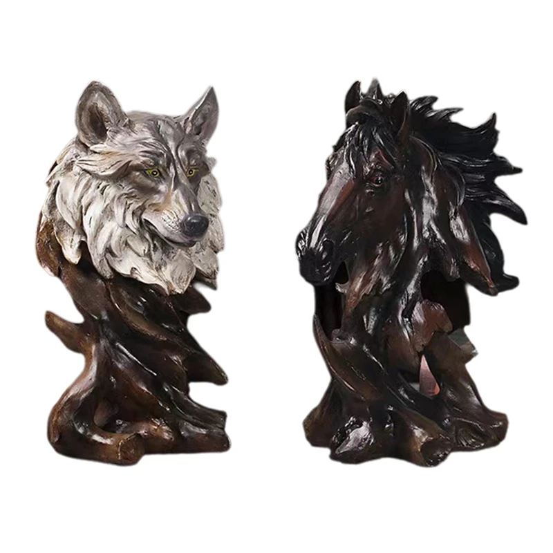 N85R-Animal Statues, Sculpture Animal Collectibles, Figurines Gifts, Home Desktop Decoration