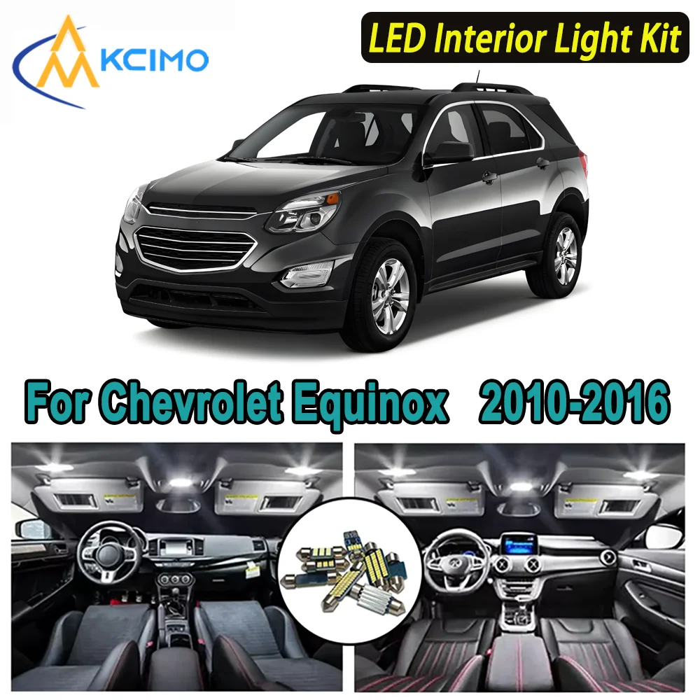 

Kcimo LED For Chevrolet Equinox (2010-2016) Premium Bright LED Interior Dome Map Trunk Light Kit Car Led Lamps Car LED Lights