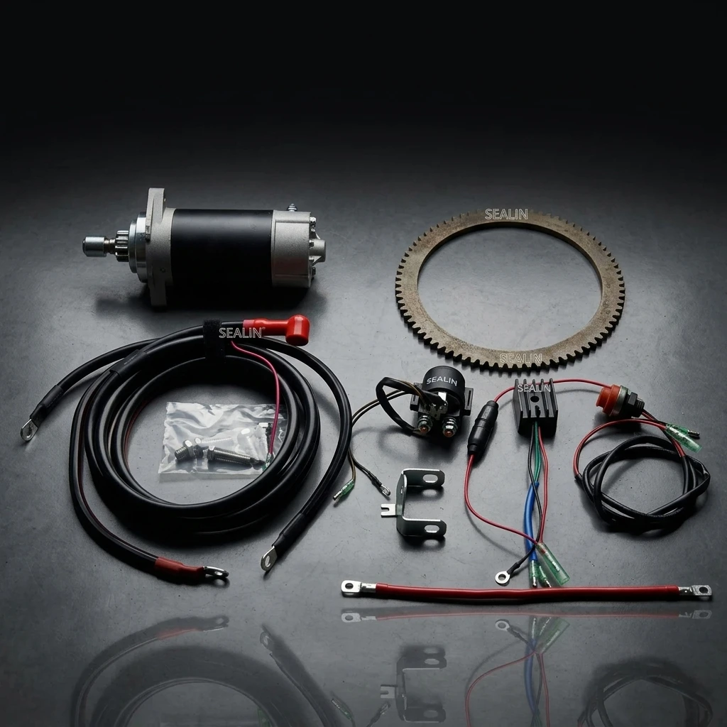 Kit de Arranque Eléctrico para Tohatsu para Motor Fuera de Borda Mercury F20 20HP EFI de 4 Tiempos - Sistema de Arranque para Motor Marino