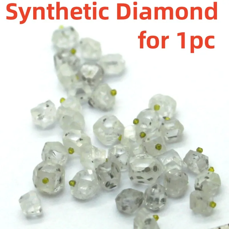 Synthetic White Diamond Stone for Jewelry Making Lab Created CVD HTPT Diamonds Solid Artificial Granule Particle Gemstone 1pc