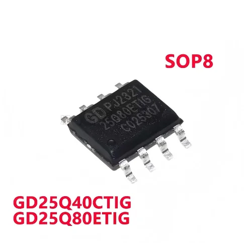 10-50/PCS New 25Q40CTIG GD25Q40CTIG 25Q80ETIG GD25Q80ETIG SOP8 Serial flash memory chip In Stock