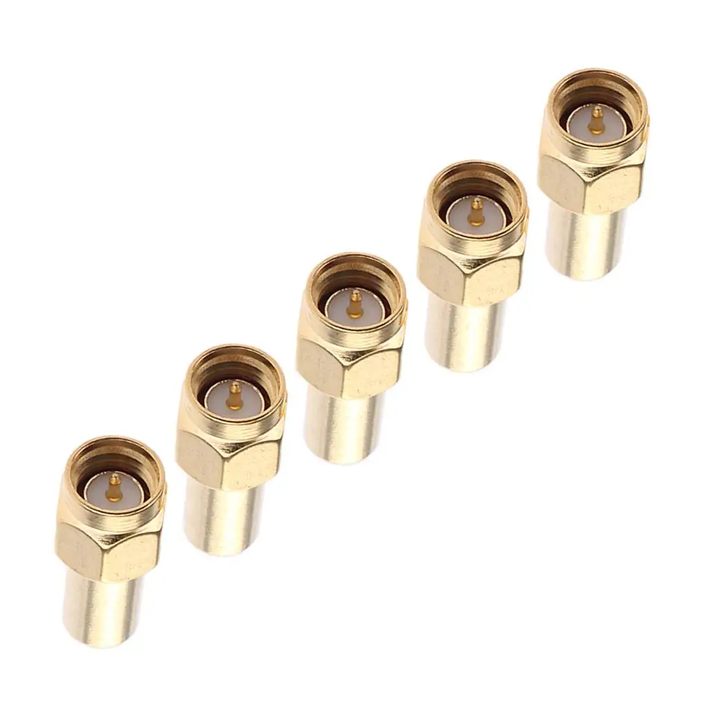 SMA Load Terminal Gold Color RF Coax Cable Connector Cover for Equipment Maintenance and Storage 5 Pack