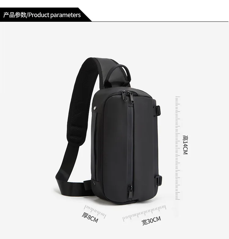 Heren Mode Borsttas Casual Waterdichte Messenger Bag Zakelijke Multifunctionele Borsttas Casual Één Schouder Crossbody Tas