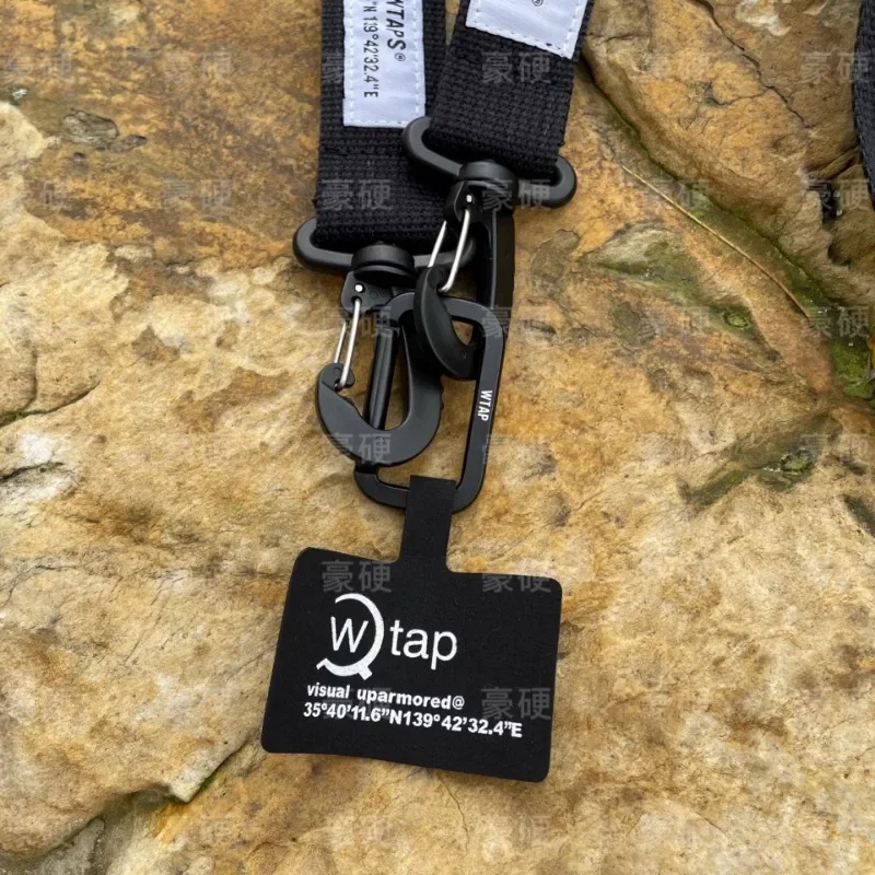 2024ss nowy telefon WTAPS pasek zapobiegający upadkowi dla kobiet mężczyzn na co dzień czarna koszulka z wydłużonym sznurkiem typu Crossbody