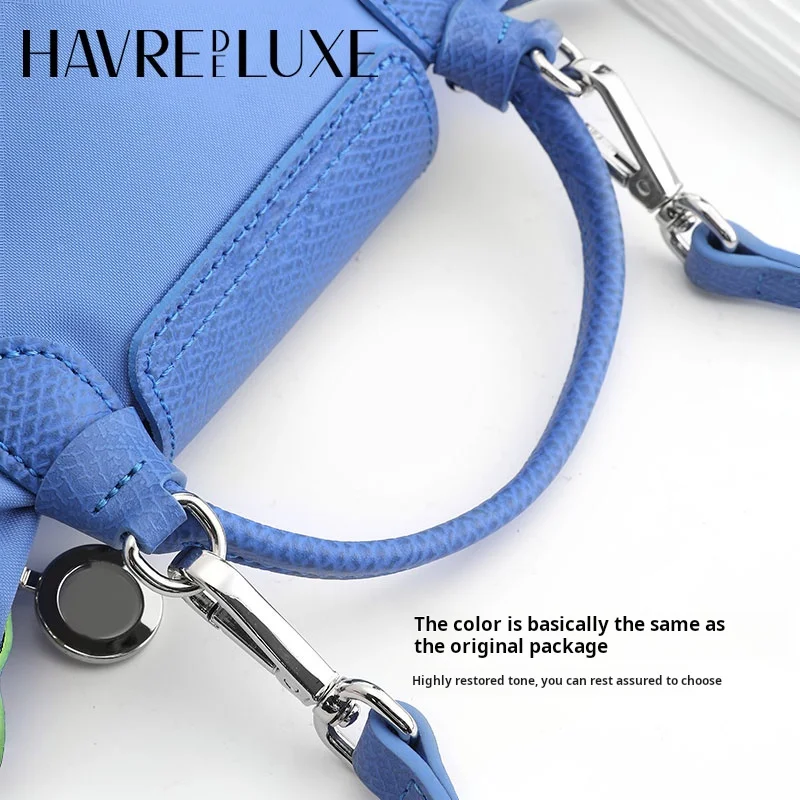 HAVREDELUXE-alça de bolsa feminina bag swin Alça de Ombro para Longchamp Mini Saco sem acessórios de bolsa Perfuração, Modificado e Ajustável Cross-Body Leather Bag Strap, 3 Pçs/set