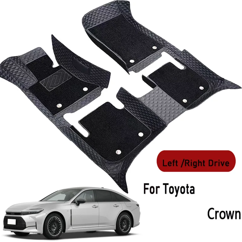 Car floor mats for Toyota Crown 2023-2024 Customauto foot Pads automobile carpet cover interior accessories