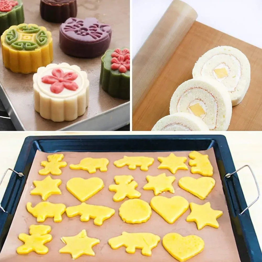 10 Pcs 2 Sizes Reusable Resistant Baking Mat Sheet Pastry Oil-proof Paper Grill Baking Mat Baking Oven Tools Baking Accessories