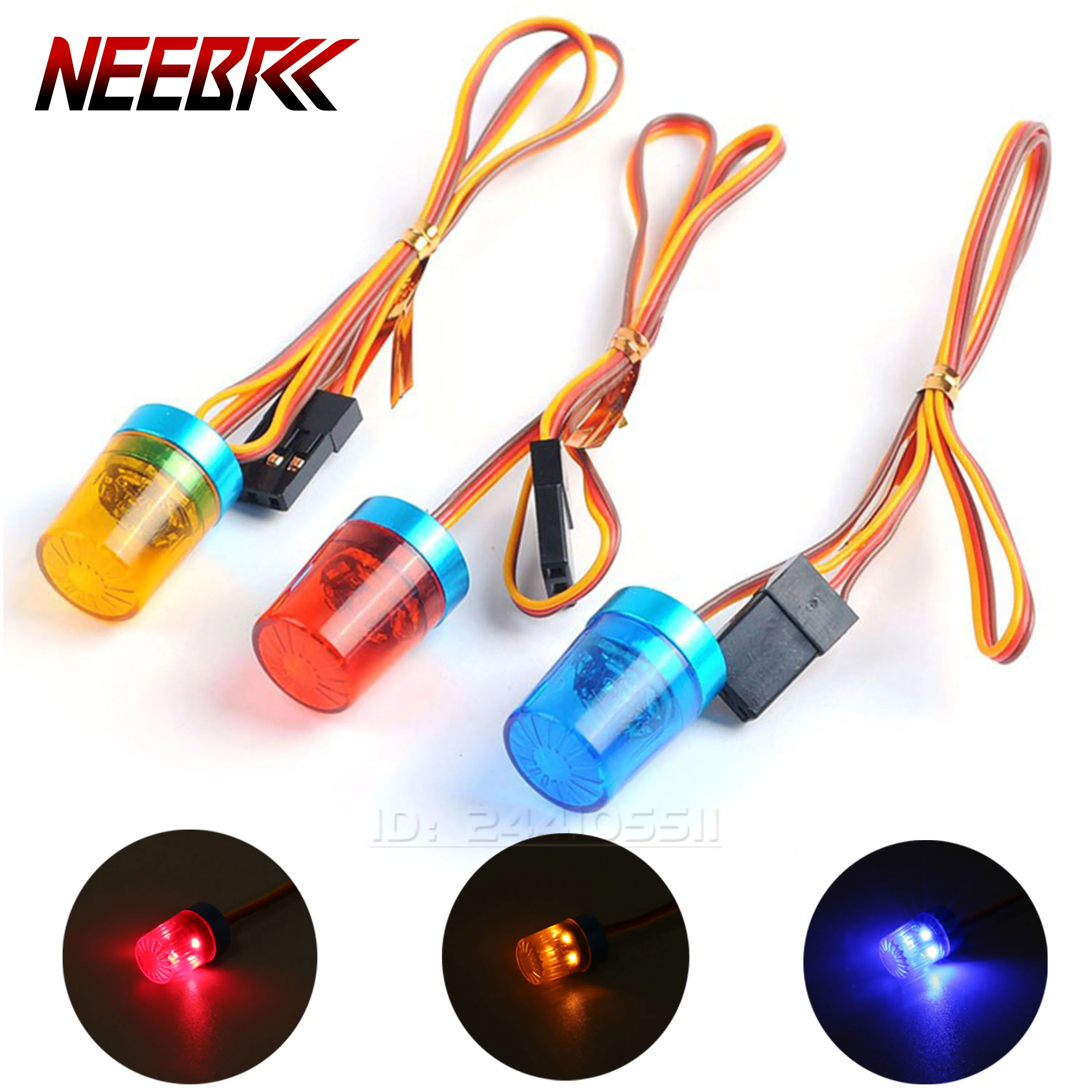 RC Car LED Light Multi-function Bright Lamp Strobing-blasting Flashing Fast-slow Rotating for 1/10 1/14 Model Truck HSP Axial
