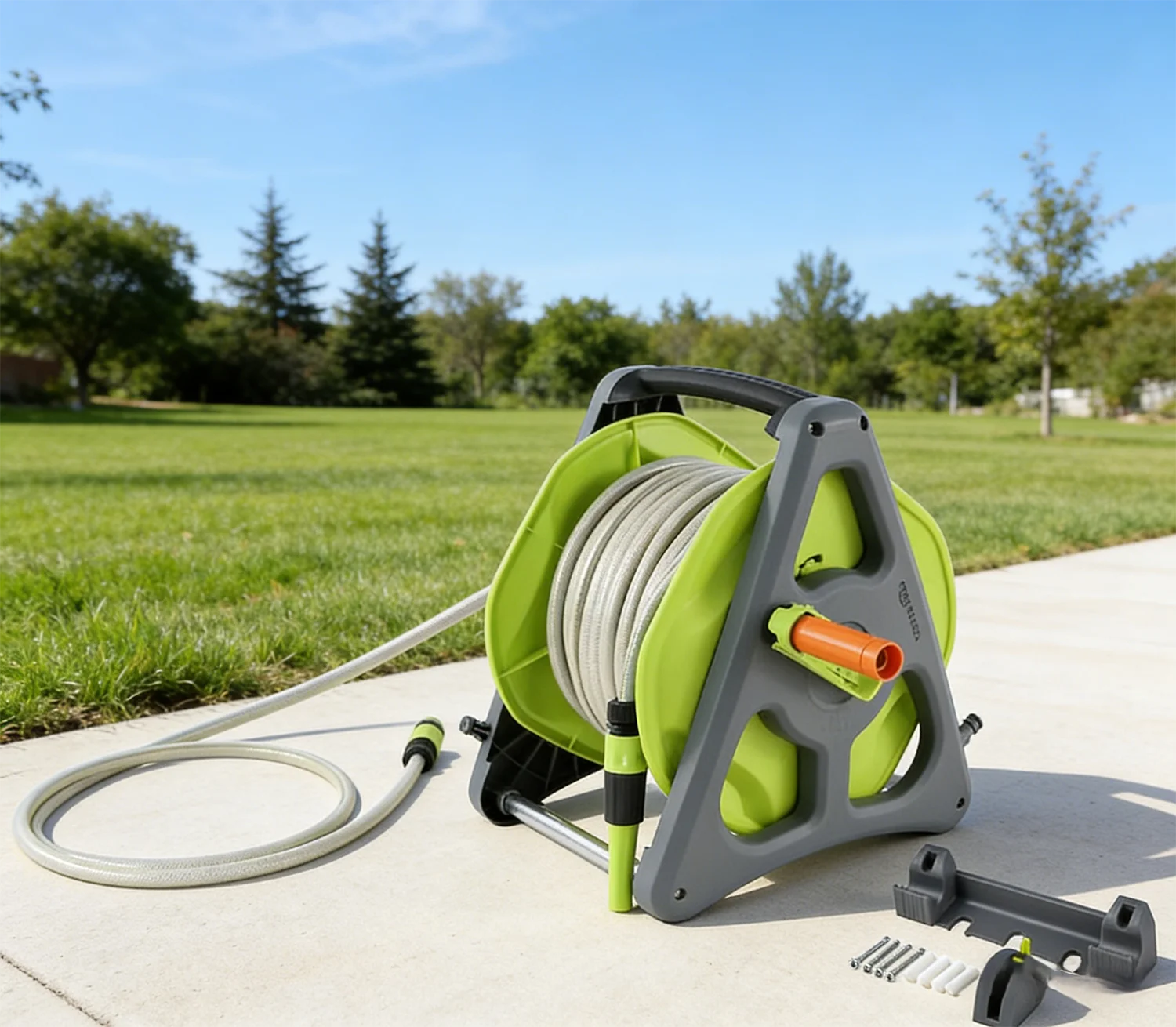 

High Quality Hose Reel Cart 2 in 1 Heavy Duty Garden Watering Pipe PP PVC ABS Irrigation Garden Hose Rollers Reel Cart